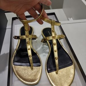 Versace nappa laminatta Thong